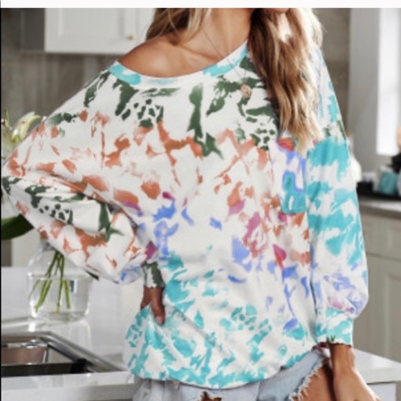 Long sleeve tie dyed top - Picture 4 of 4